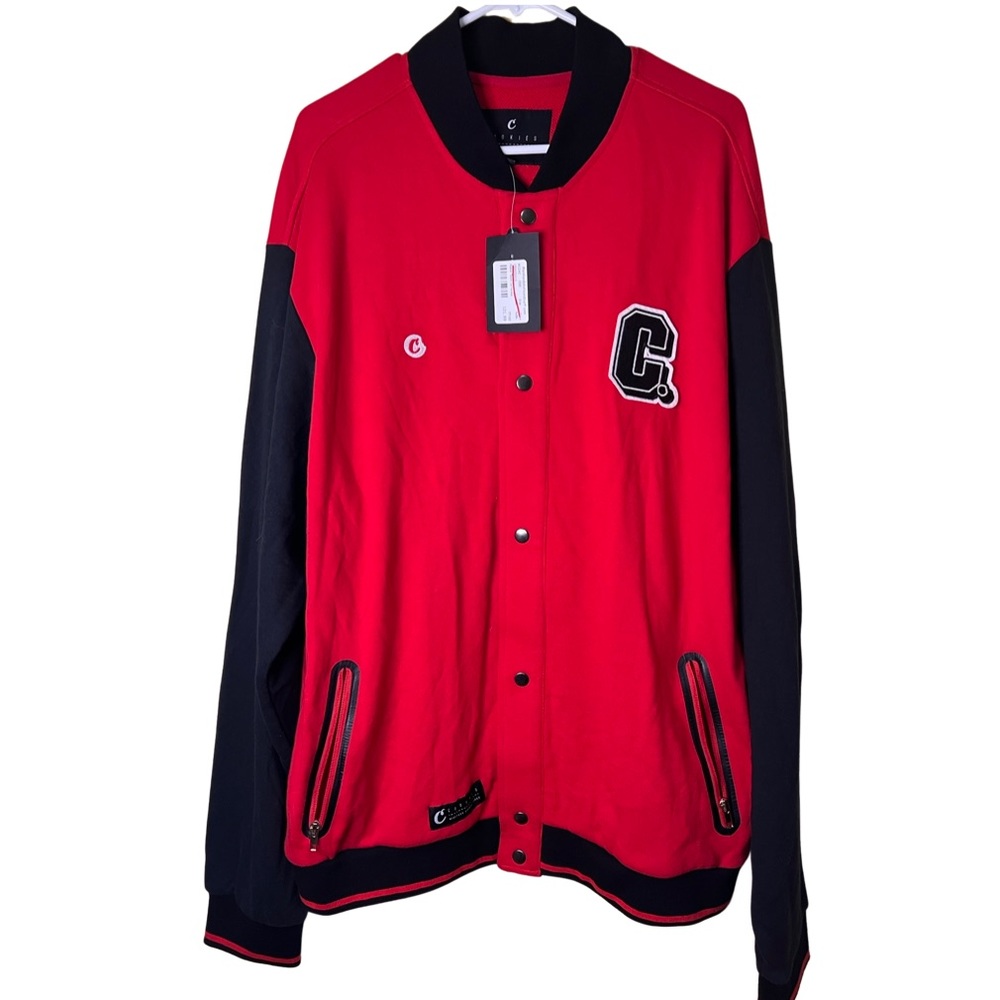 NWT Cookies Button Up Letterman Sweater